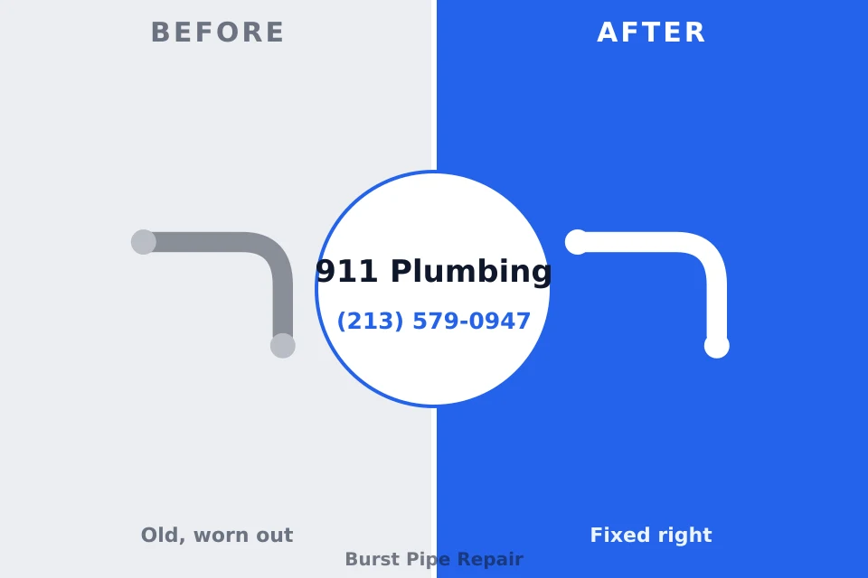 Before and after: plumbing repair Merchantville, NJ